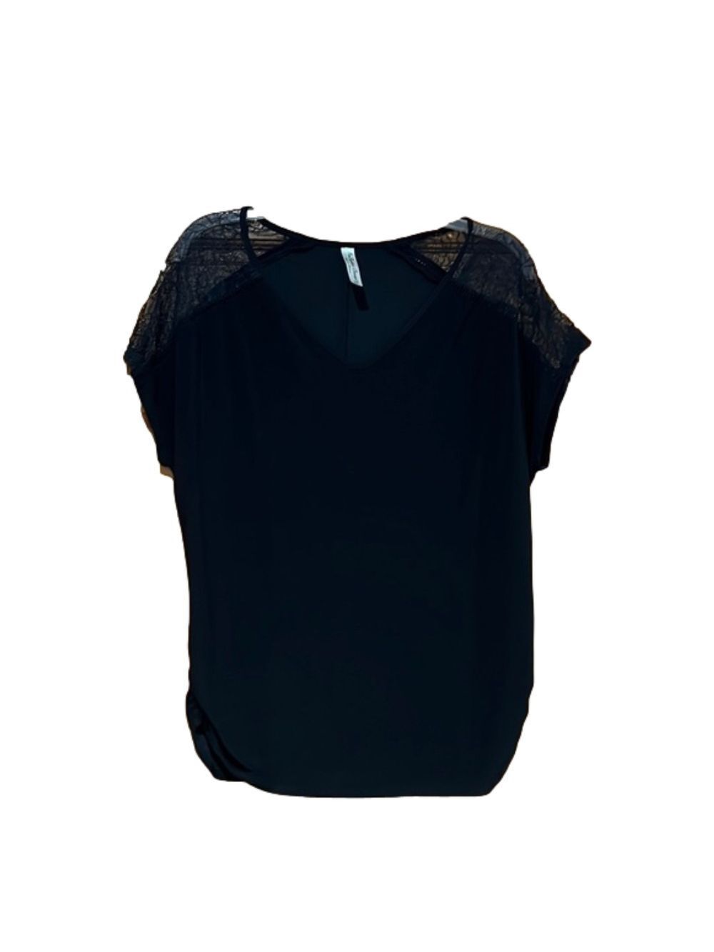Perseption Concept Black Lace Shirt Medium